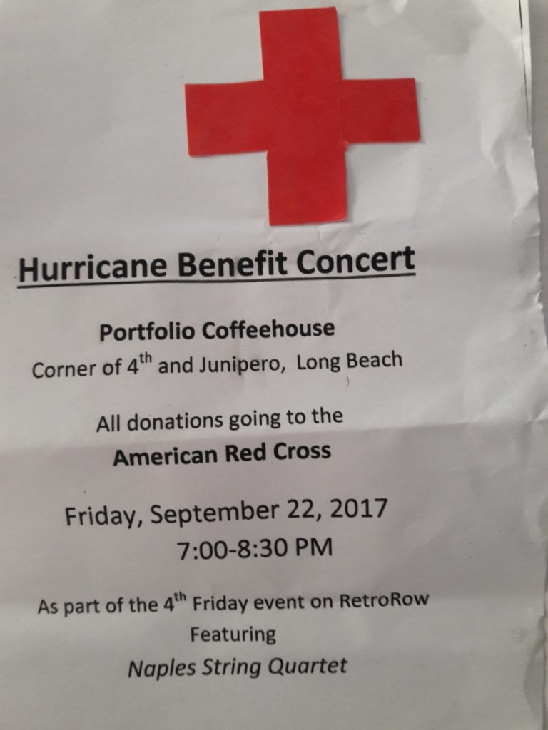 Hurricane Benefit in the Neighborhood September 22 at 4th & Junipero