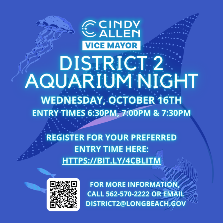 A NIGHT AT THE AQUARIUM, LBPD’s ONLINE POLICE REPORTING SYSTEM, GREEN CART ROLL OUT, & HALLOWEEN EVENTS ON SUNDAY, OCTOBER 27TH